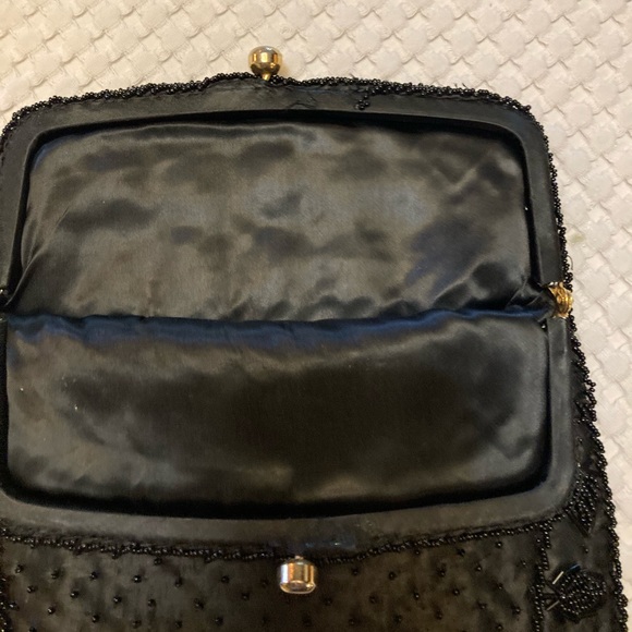 Beaded satin fold over clutch - Picture 5 of 5